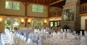 Timber House Great Hall setup for a wedding reception.