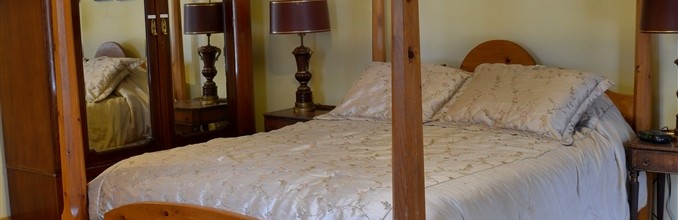 Large ground floor queen room with heated bathroom floor.