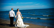 Wedding ceremonies can take place on the waterfront at the Timber House Resort.