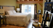 Spacious and comfortable, with a cathedral ceiling, overlooking the pool and woodlands.