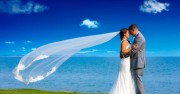 Wedding couples often stop for pictures at the Timber House Resort waterfront.