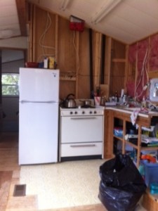 Old Kitchen is Gutted to begin the transformation.